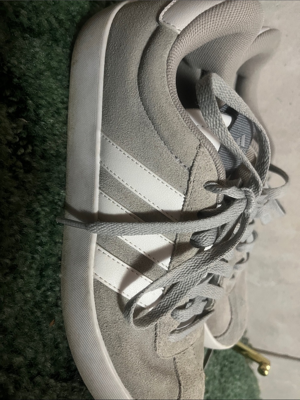 Adidas Gray and Suede